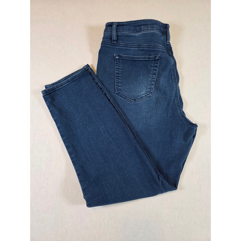 Faith Jeans Women 16 Blue Sierra Wash Straight Leg Stretch Denim Pants High Rise